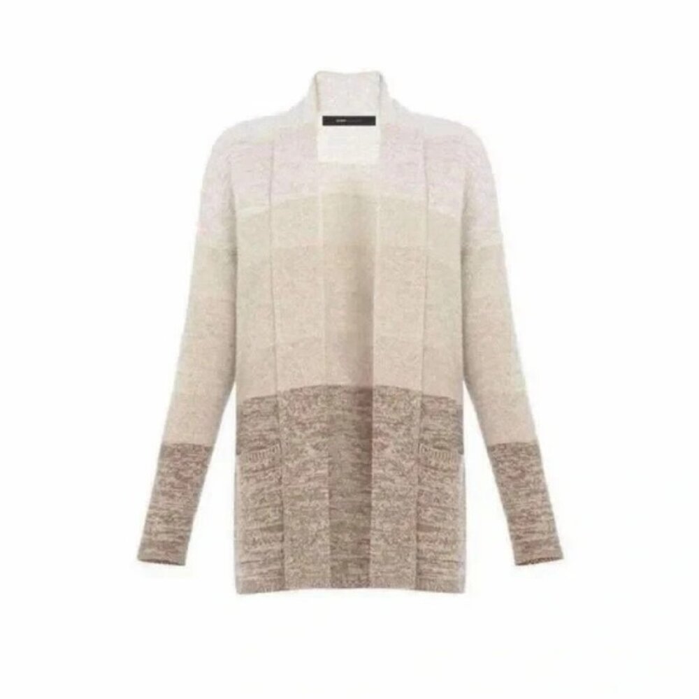 BCBGMaxAzria Wool Cashmere Ginata Ombre Shawl Collar Cashmere Blend Cardigan S‎